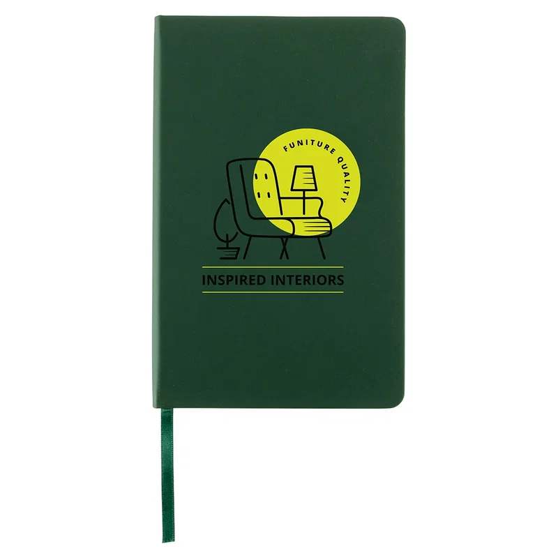 Angled view of the custom Splash Hardcover Journal cover