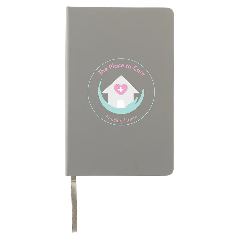 Close-up of the custom Splash Hardcover Journal's elastic closure band