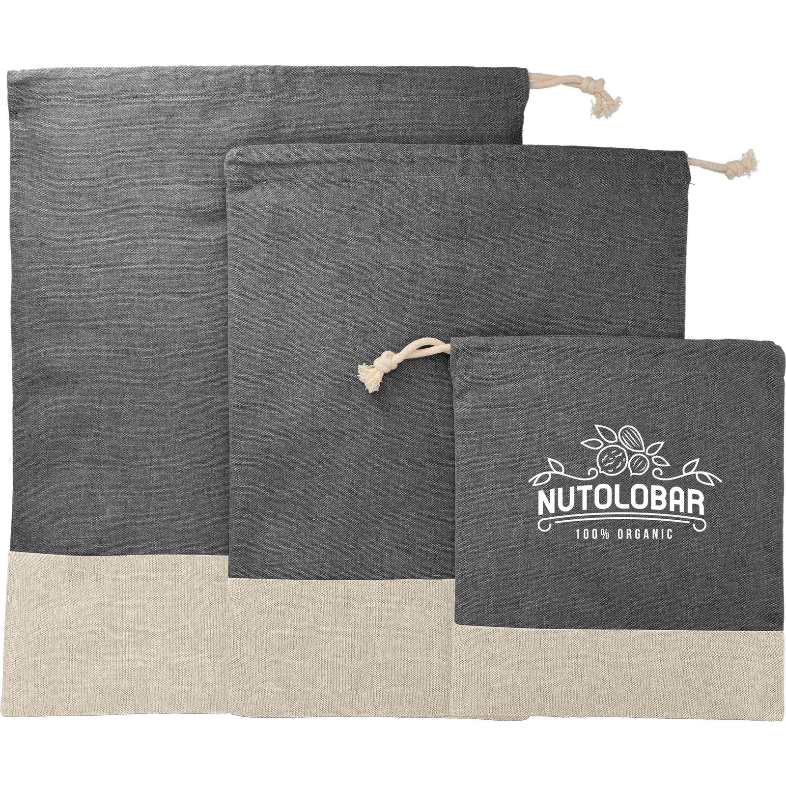 Personalized Recycled Cotton Travel Pouch Set (3 Piece) — view 6
