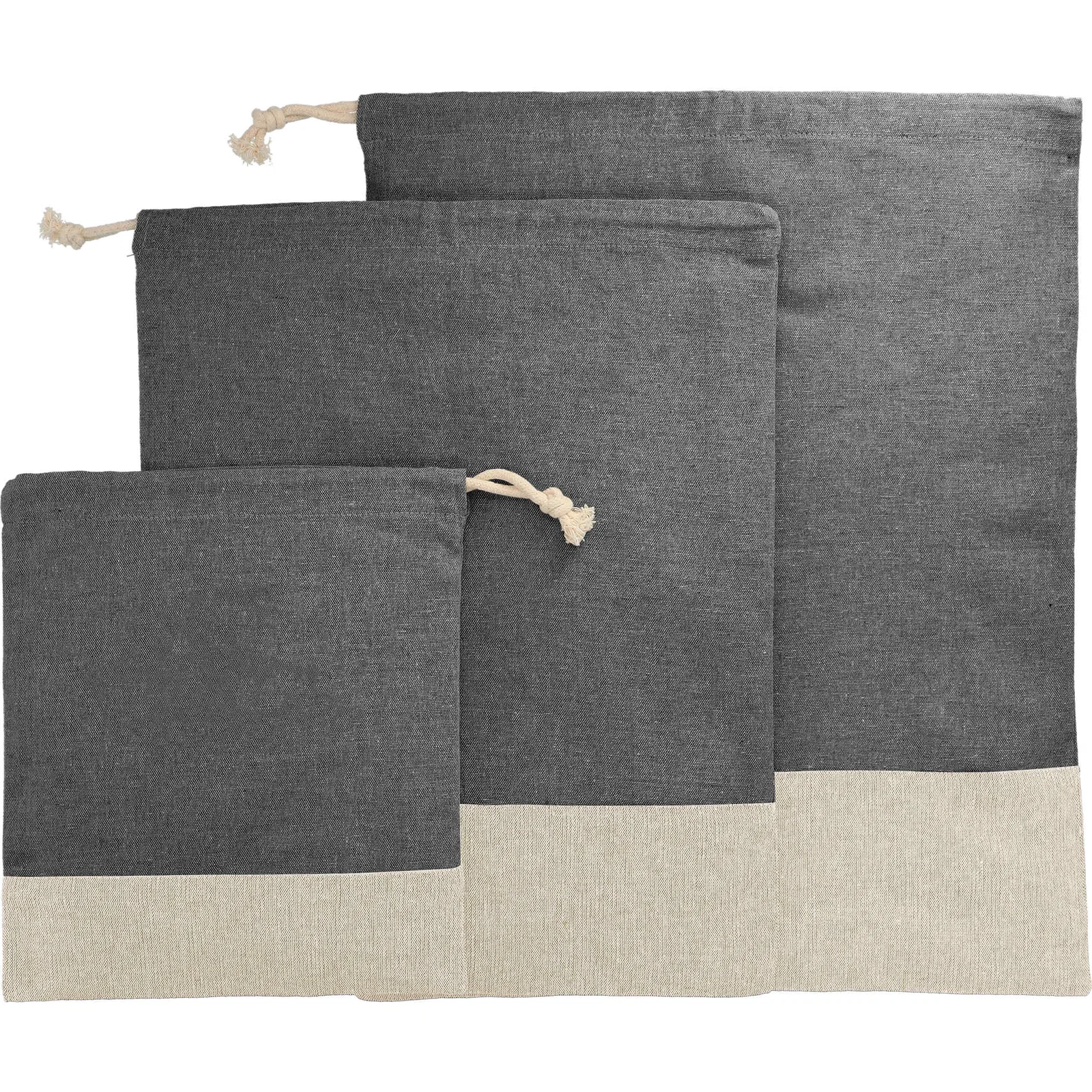 Personalized Recycled Cotton Travel Pouch Set (3 Piece) — view 7