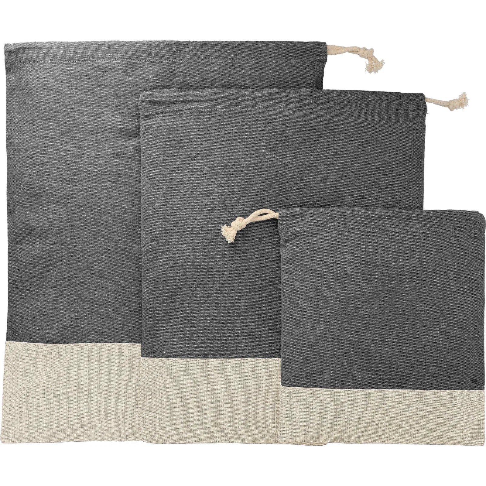 Personalized Recycled Cotton Travel Pouch Set (3 Piece) — view 9