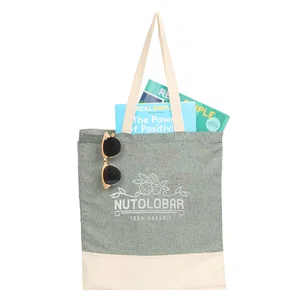 Split Recycled 5 oz Cotton Twill Convention Tote
