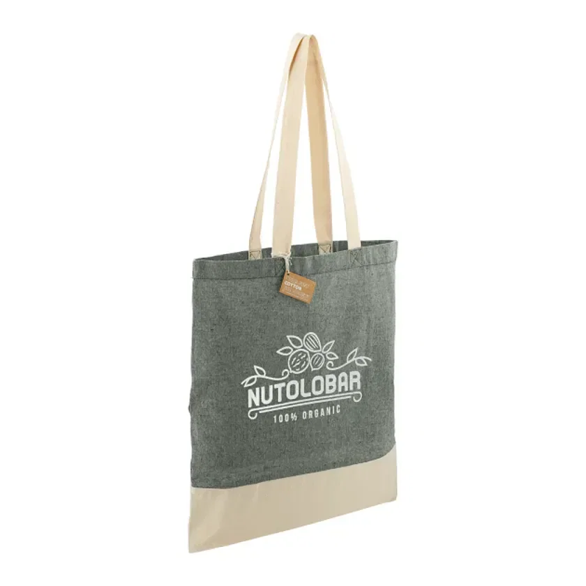 Split Recycled 5oz Cotton Twill Convention Tote — view 3