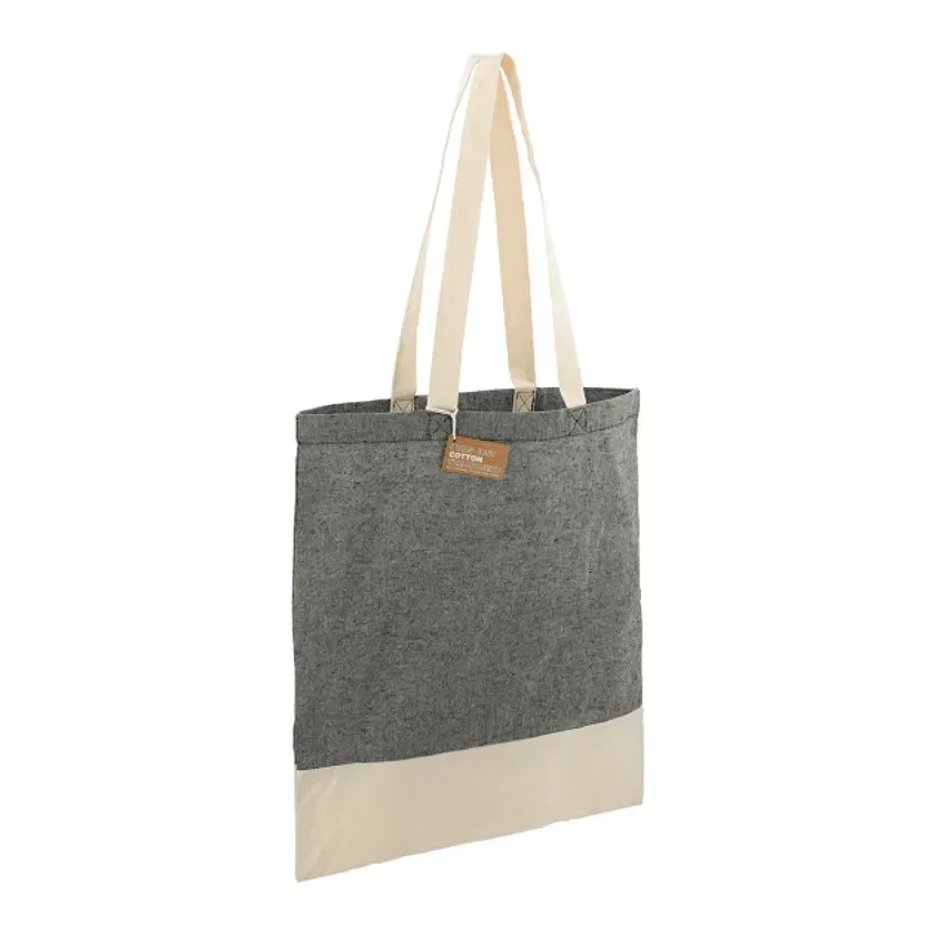 Split Recycled 5oz Cotton Twill Convention Tote — view 4