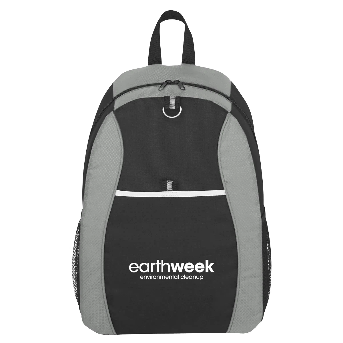 Front zip pocket sits above the main compartment