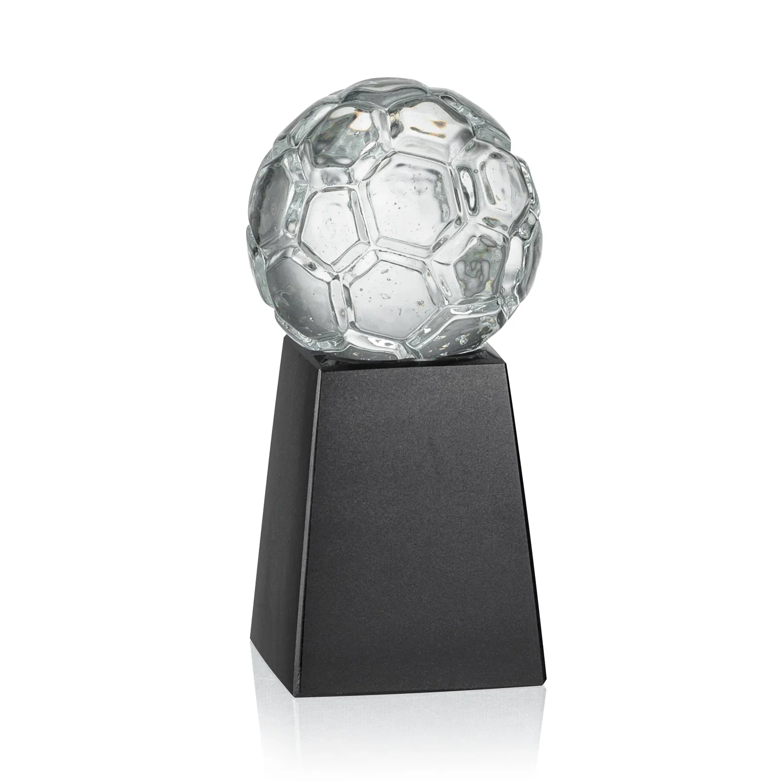 Custom Starfire Crystal Sports Ball Award in Your Choice of Sport, desk awards for volunteer appreciation