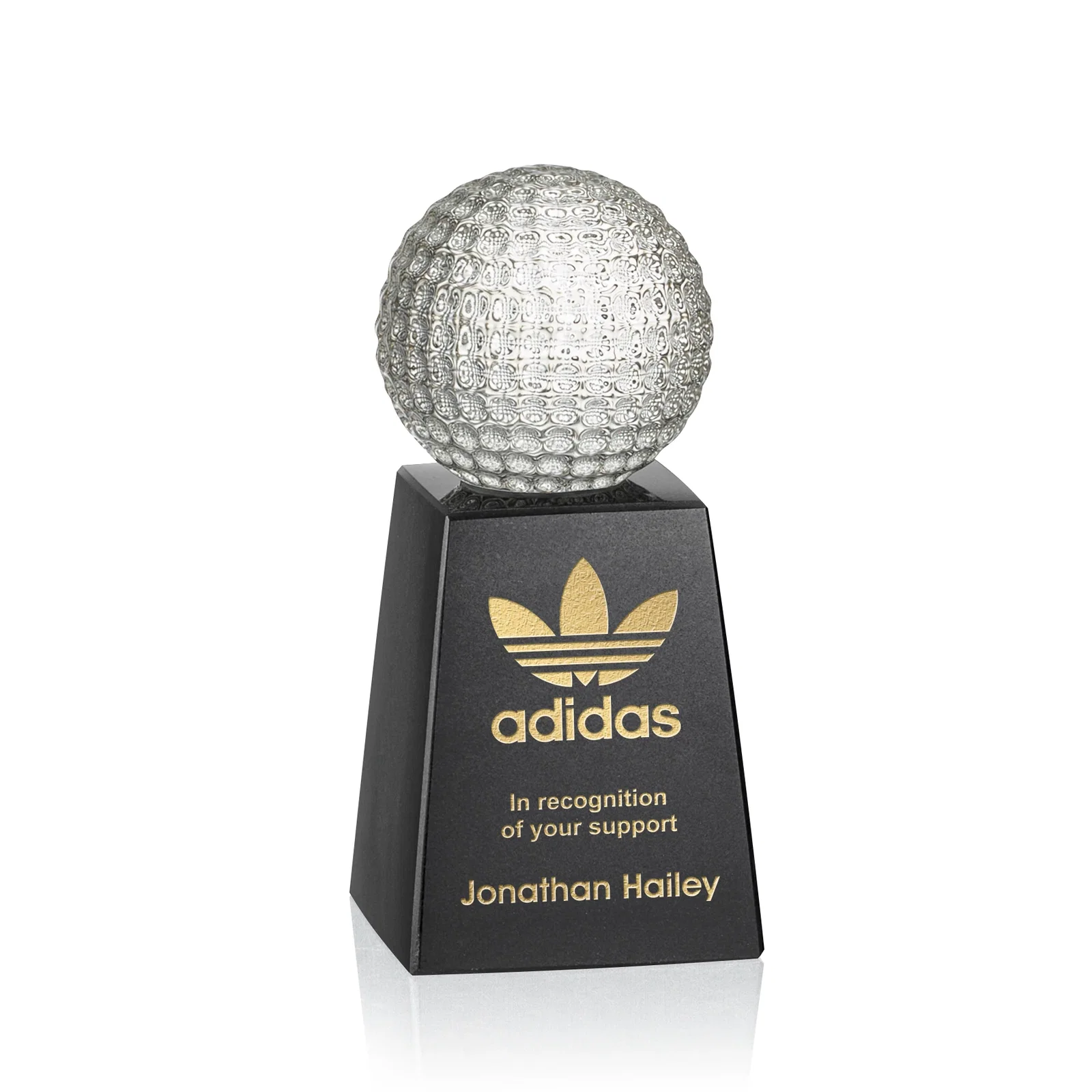 Custom Starfire Crystal Sports Ball Award in Your Choice of Sport, desk awards for sales achievement awards