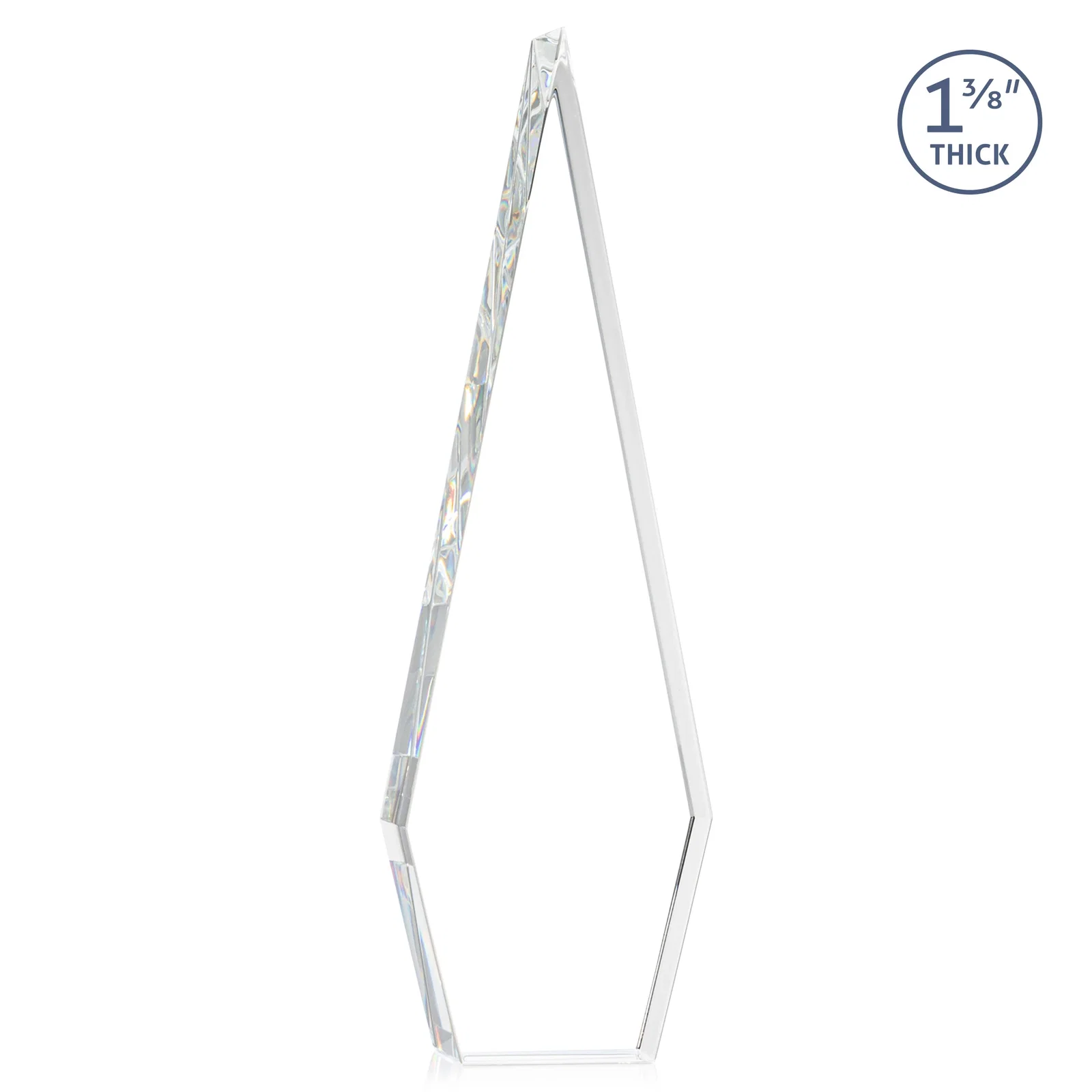 Personalized Optical Crystal Elongated Diamond Award for graduation ceremonies