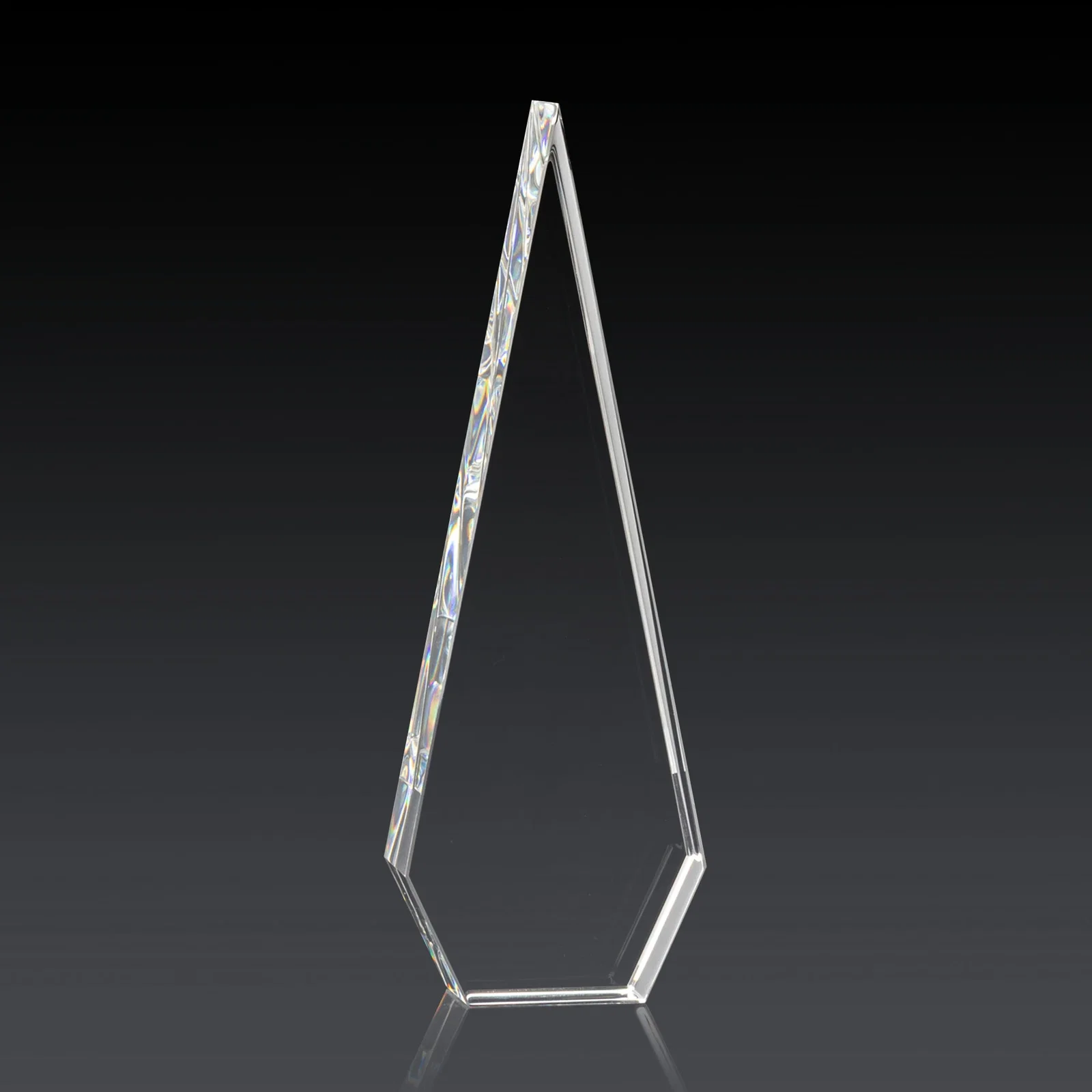 Personalized Optical Crystal Elongated Diamond Award for safety achievement programs