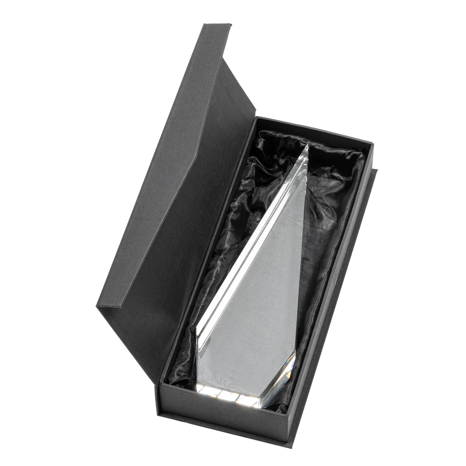 Custom Optical Crystal Elongated Diamond Award for team milestone celebrations