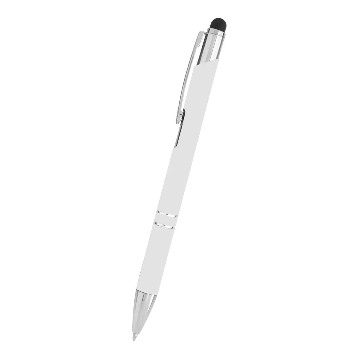 Stylus tip ready for tapping a phone screen