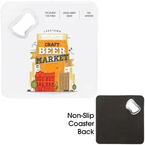 Square Bottle Opener Coaster