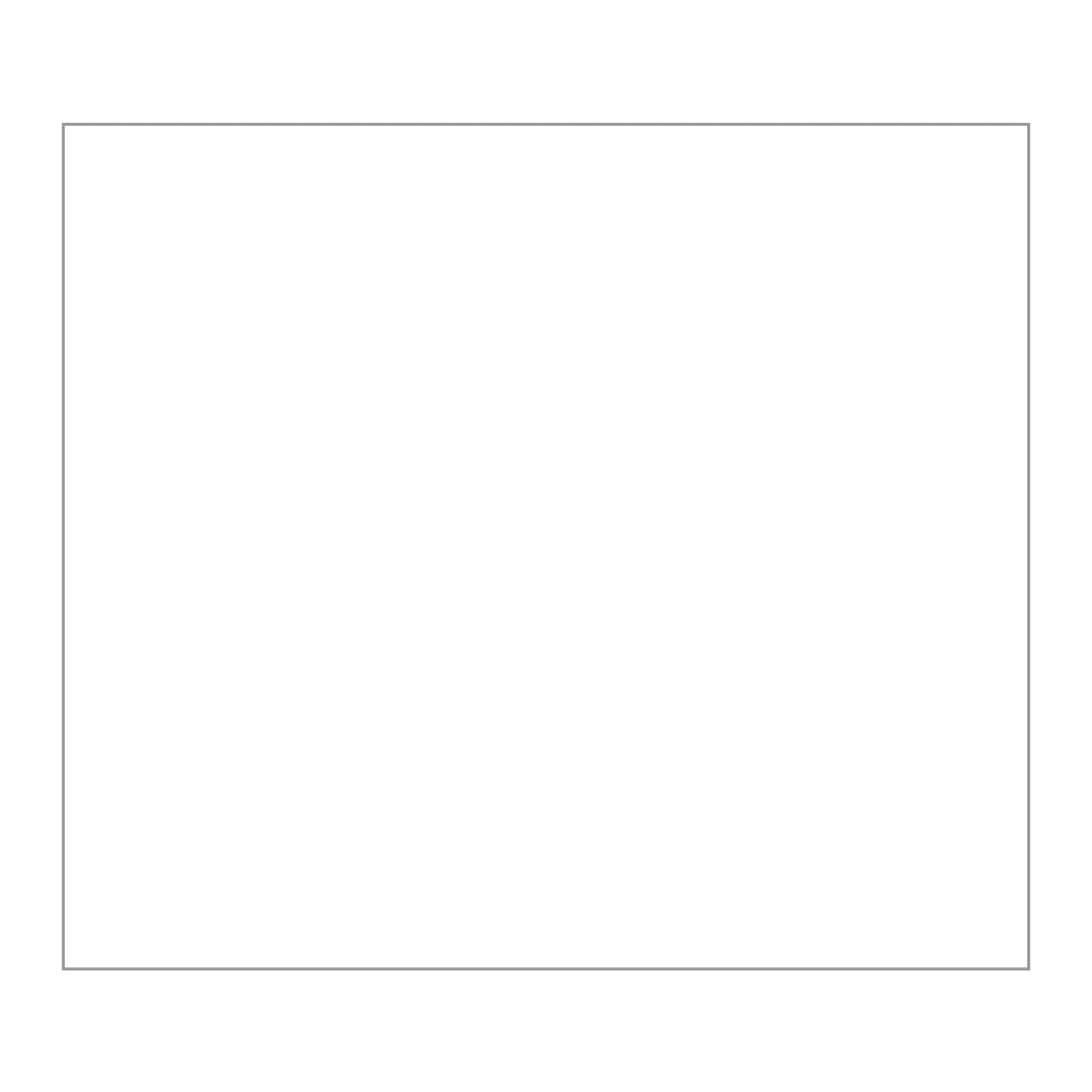 Flat decal with squared corners and a blank print area