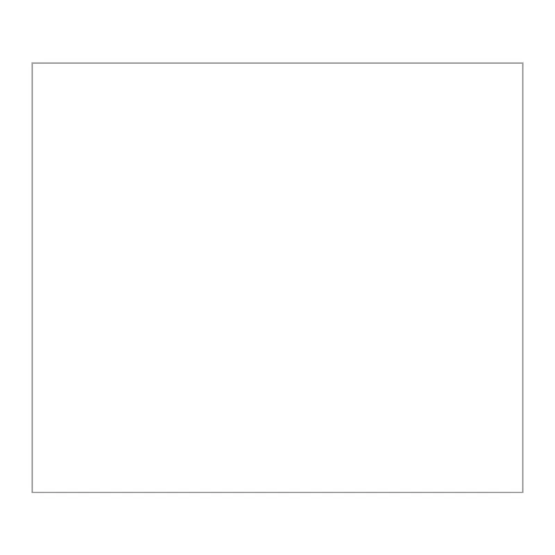 Flat decal with squared corners and a blank print area