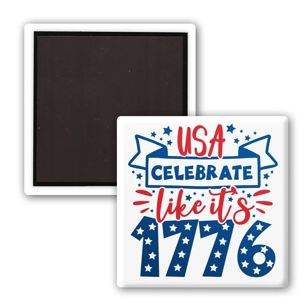 Logo Square Button w/ Magnet — Custom — view 2