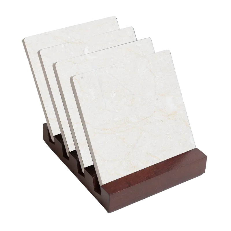 Square Ceramic Coaster: 4 Pc. Set with Stand — view 5