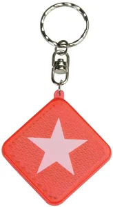 Custom Reflective Keyring - Diamond Red