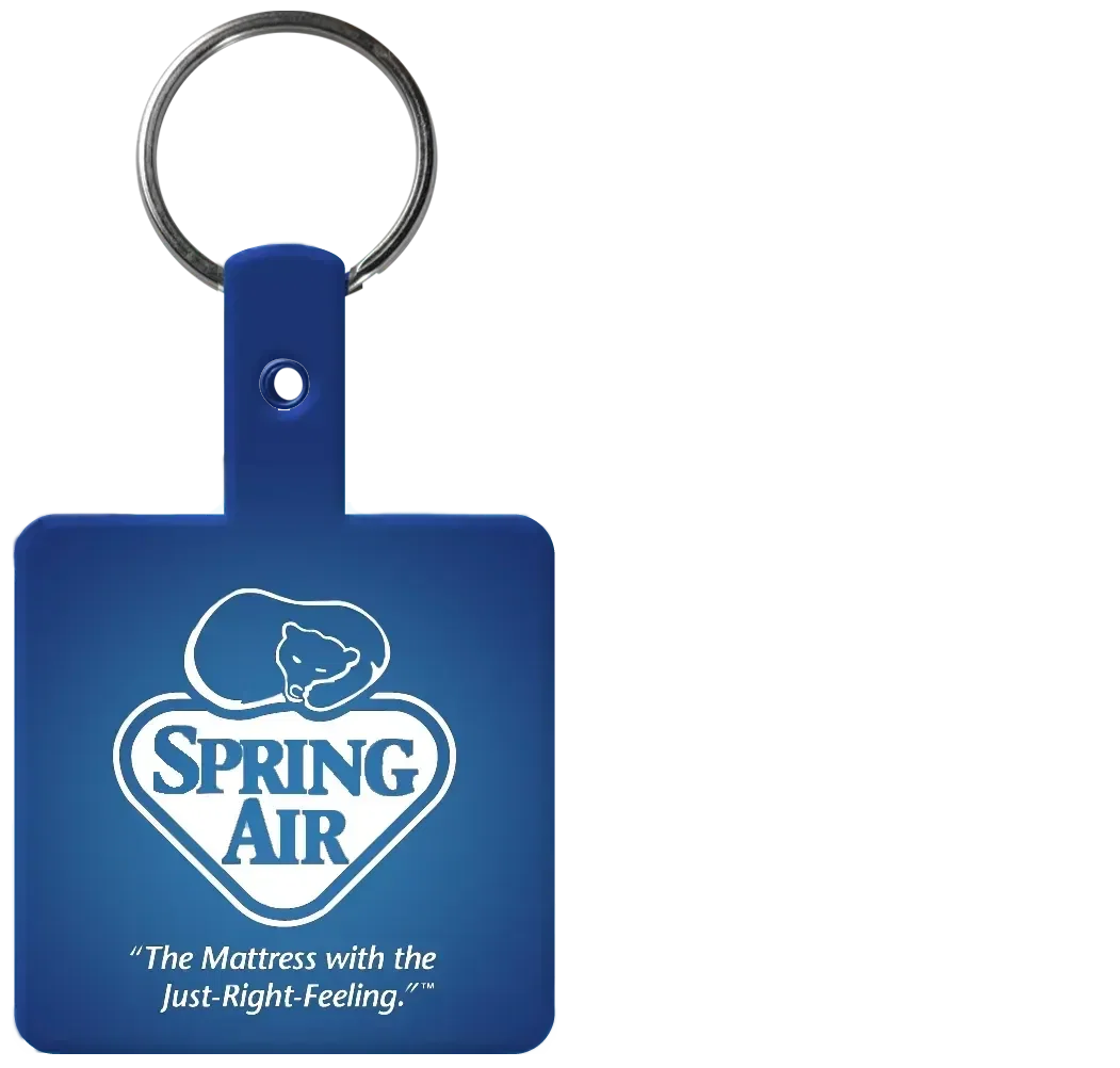 Personalized Square Flex Key Tag — view 3