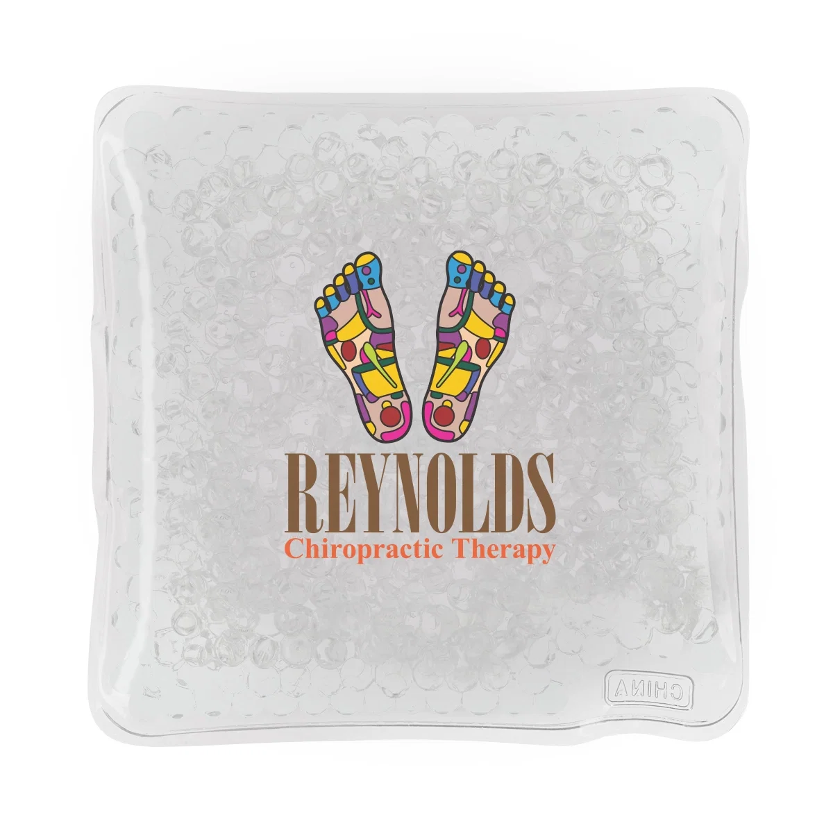 Square gel bead pack for hot or cold therapy