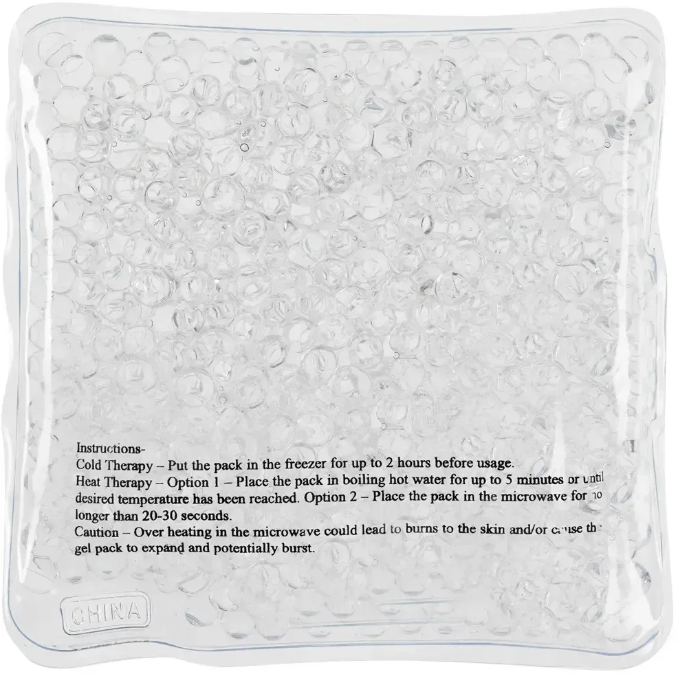 Reusable hot and cold pack filled with soothing gel beads