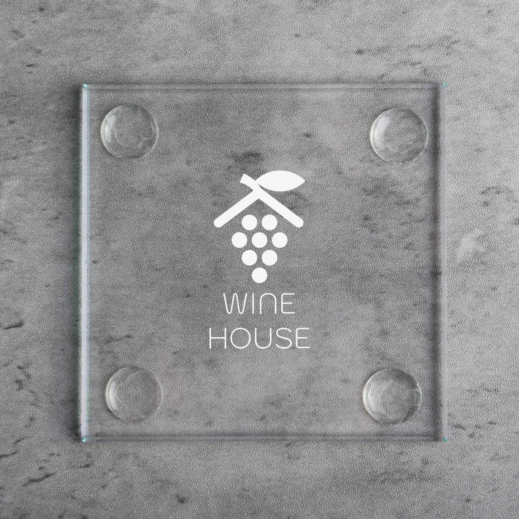 Square Glass Coasters: Single — view 2