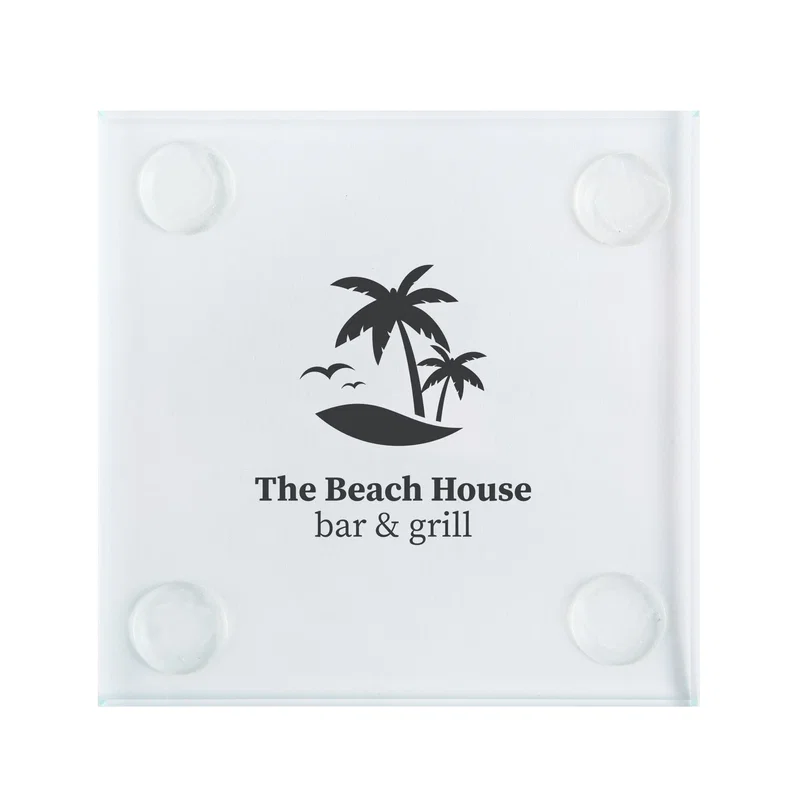 Square Glass Coasters: Single — view 4