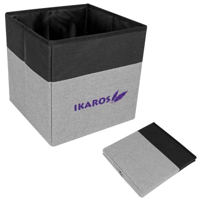 Square bin measuring eleven inches on every side