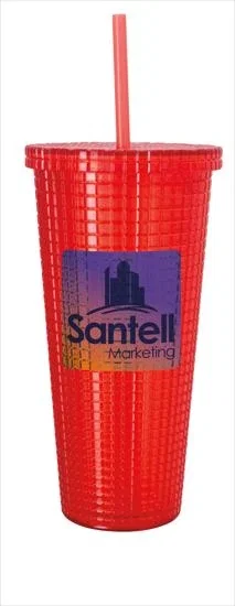 Good Value™ Square-Pattern Double-Wall Tumbler - 23 oz.