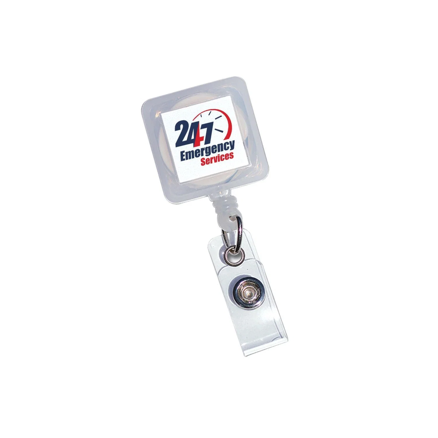 Square Perfect Value Badge Holder — White — view 2