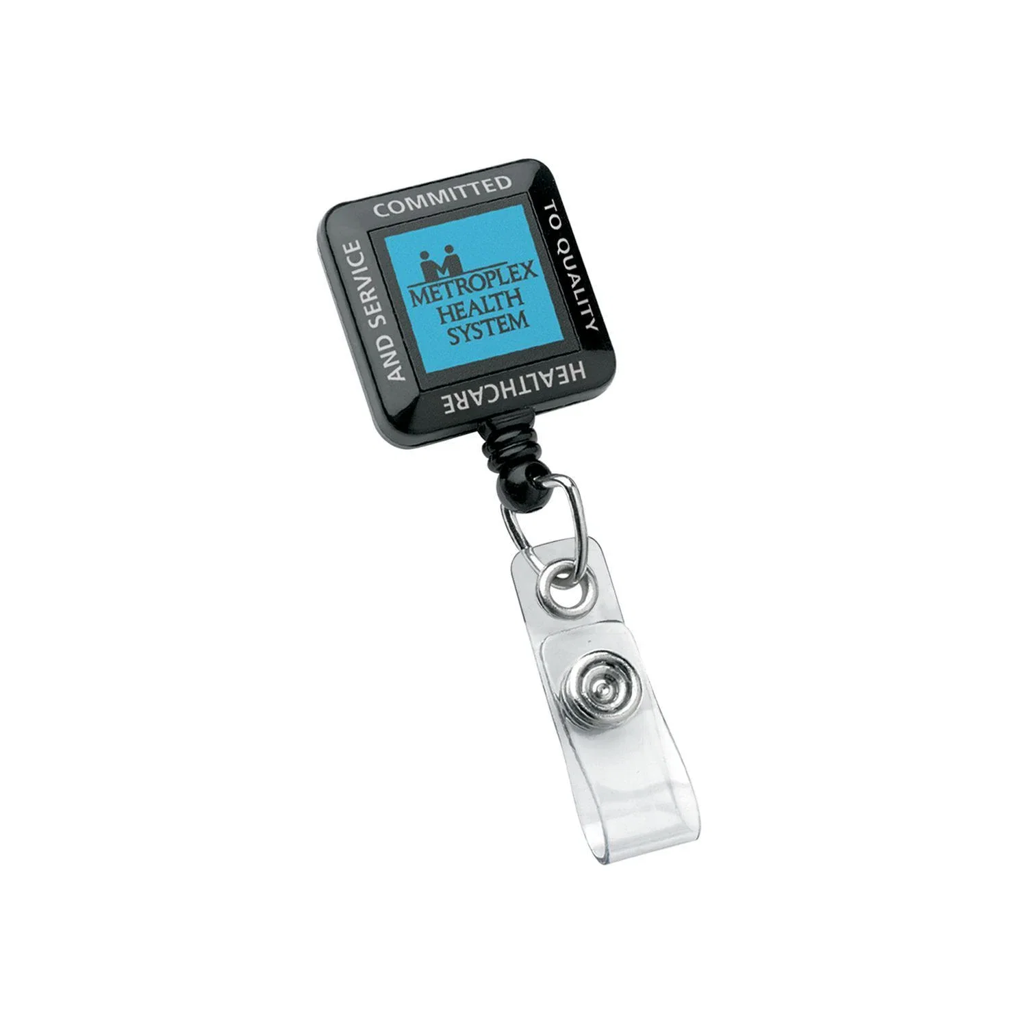 Square Perfect Value Badge Holder — Black — view 4