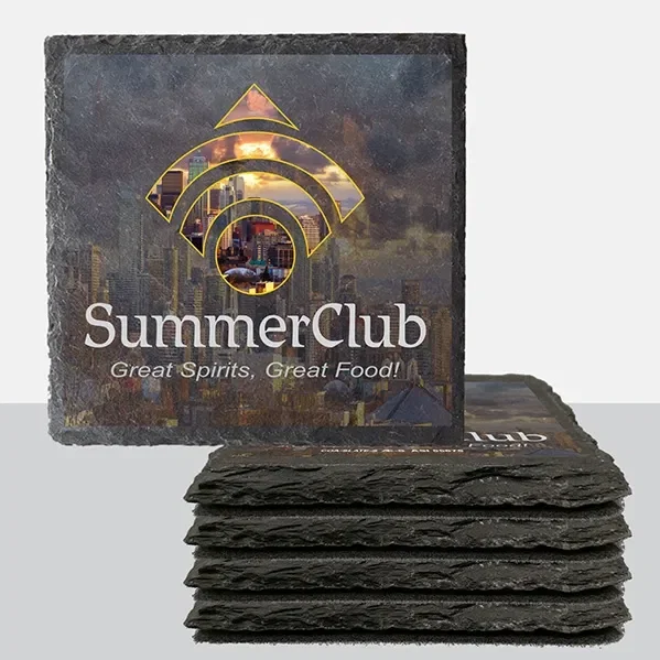 Square Slate Coaster — view 3