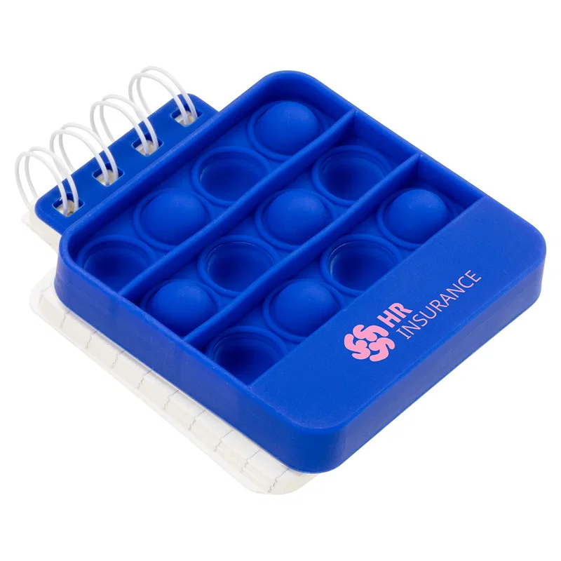 Side profile of the custom Spiral Notebook Push Pop spiral binding, style 1