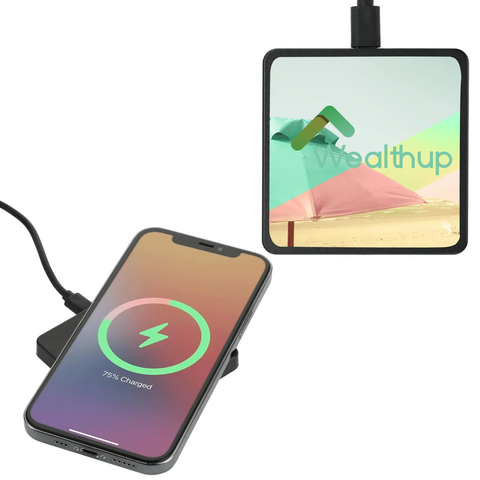 Custom Square Wireless Charging Pad — view 10