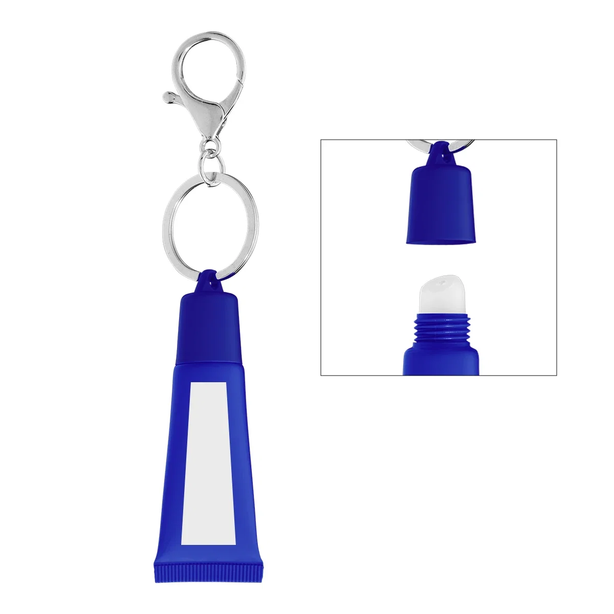 Blue option clipped onto a set of keys