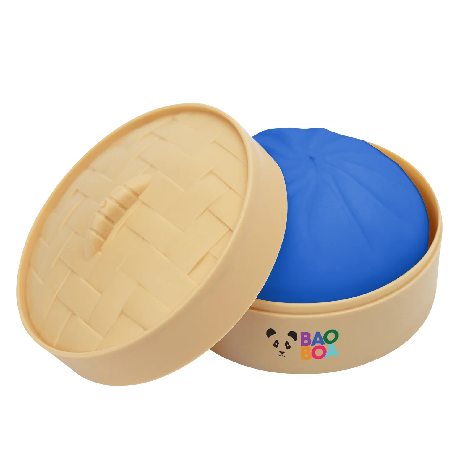 Overhead angle on the rounded dumpling squeeze toy