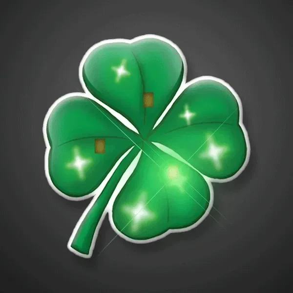 St. Patrick's Day Blinking Clover Light-Up Pin — view 4