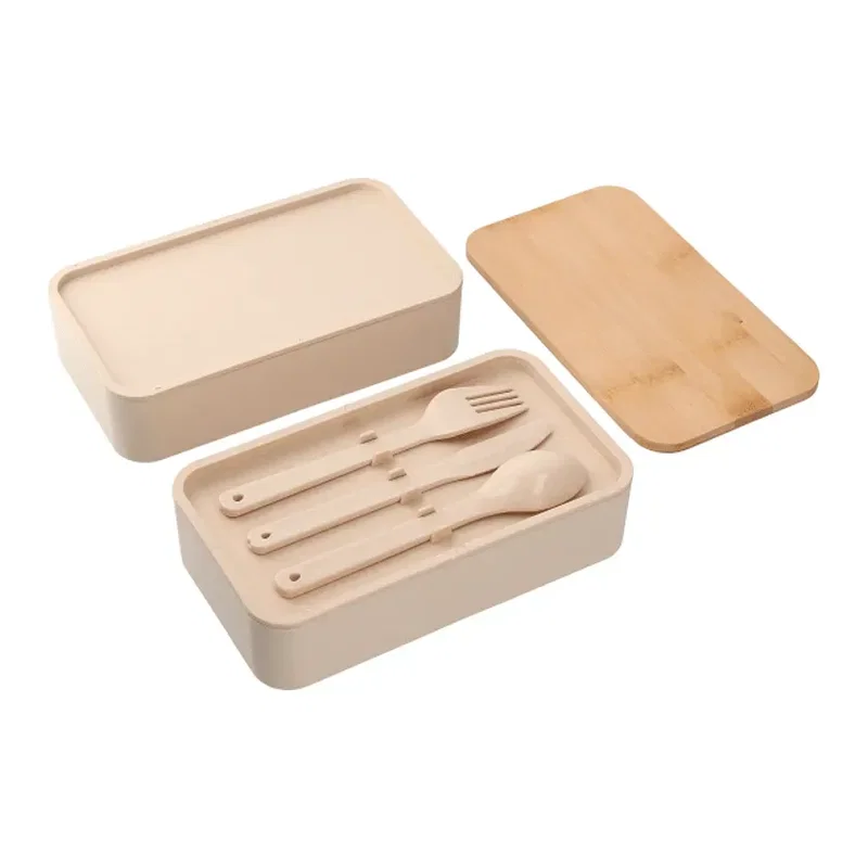 Custom Bamboo Fiber Bento Box - EcoSmart® — view 6