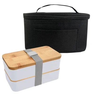Two food tiers separated to show each compartment