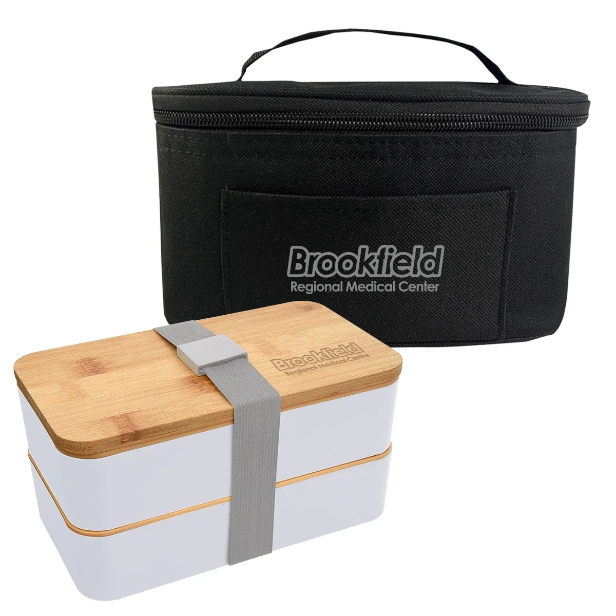 Black cooler zipped shut with its shoulder strap attached