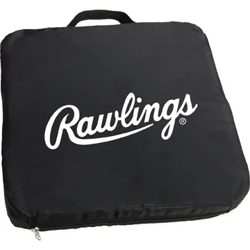 Stadium seat cushion with webbed carrying handle, 210 denier polyester foam cushion