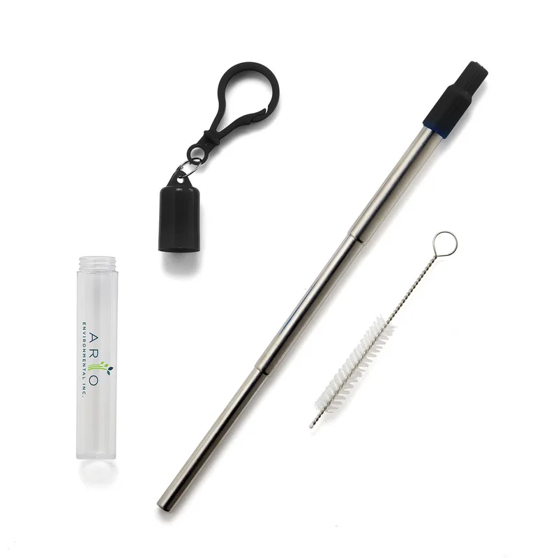 Stainless Steel Collapsible Reusable Straw — view 2