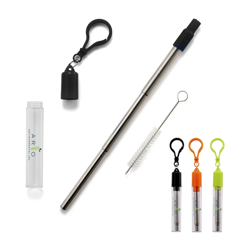 Stainless Steel Collapsible Reusable Straw — view 1