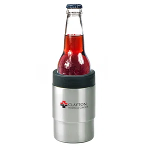 Double-Wall Stainless Steel Drink Insulator, 3" x 5" FDA-Compliant Can Cooler, 1-Color Imprint