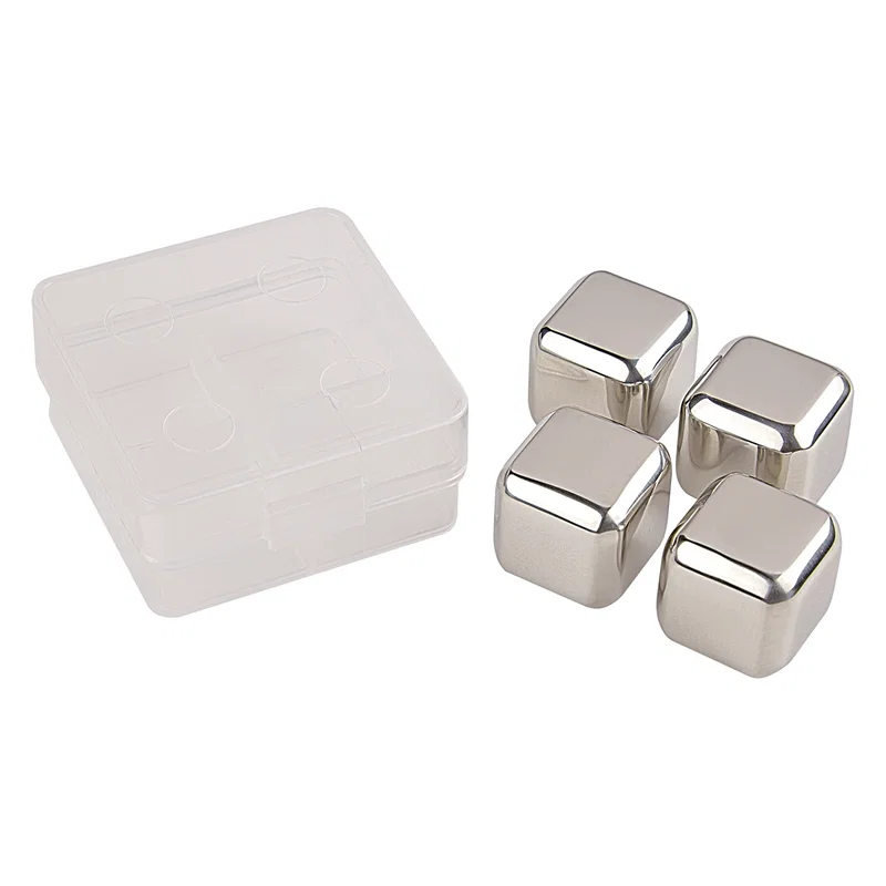 Overhead view of the cube set in its box