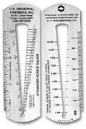 Stainless Steel Screw Gauge with Reverse Side Standard Nut Gauge