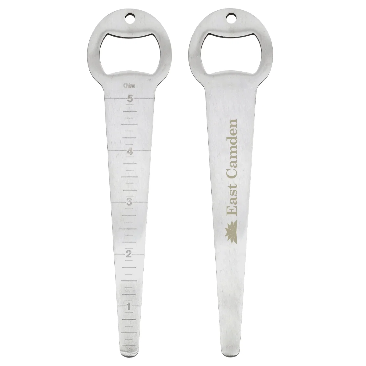 Stainless steel seed depth tool with a bottle opener end