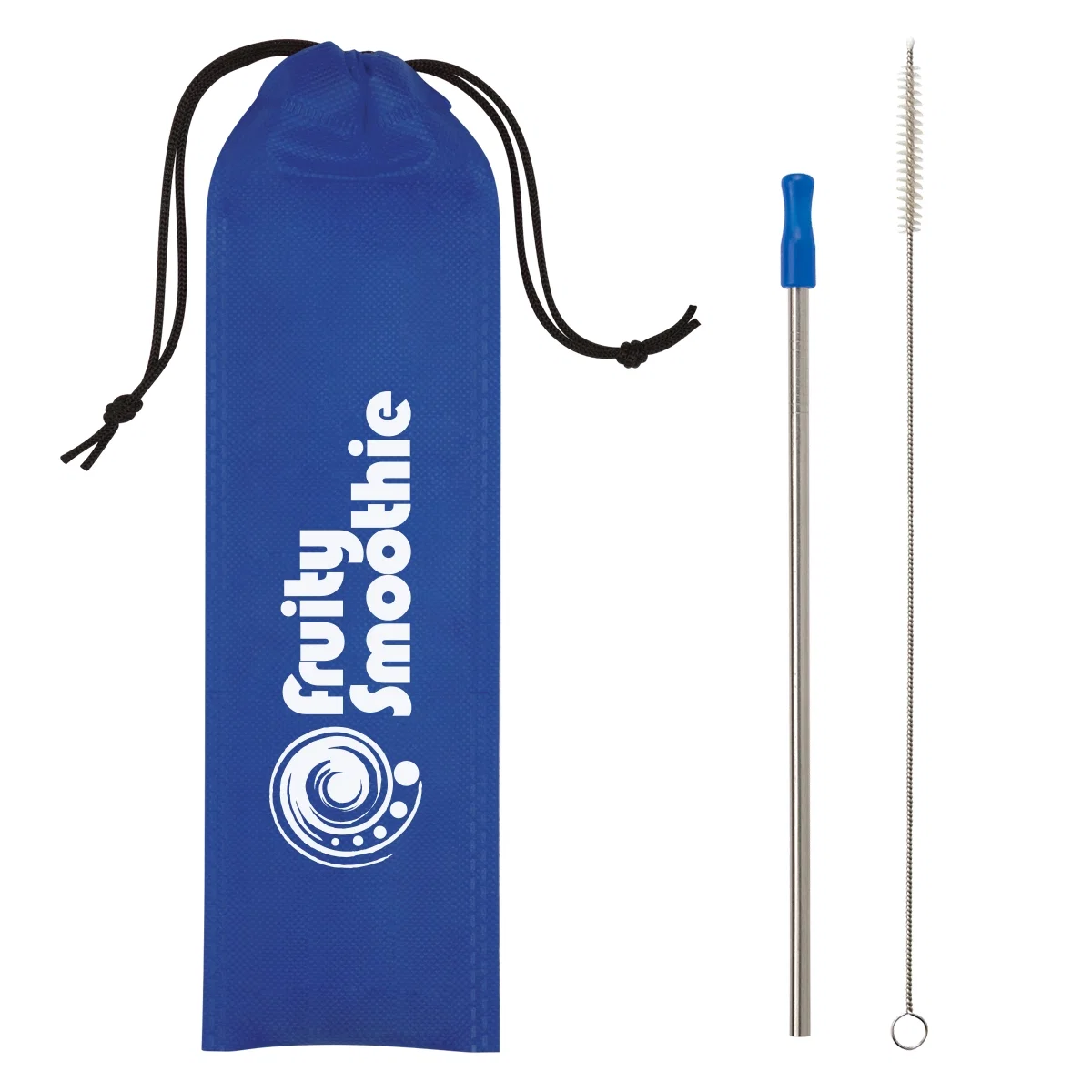 Reusable metal straws from the kit shown together
