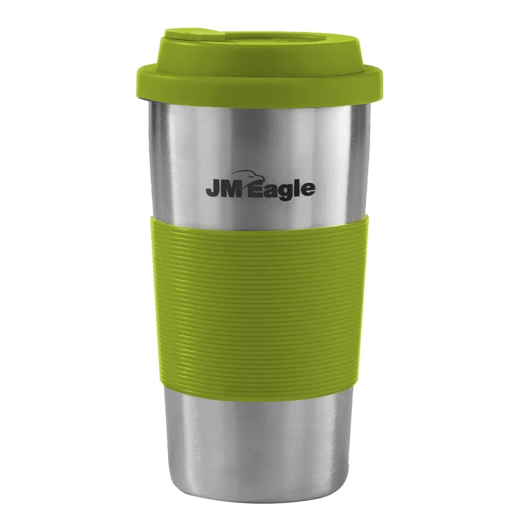 Stainless Steel Tumbler 450 ml — Lime Green — view 2