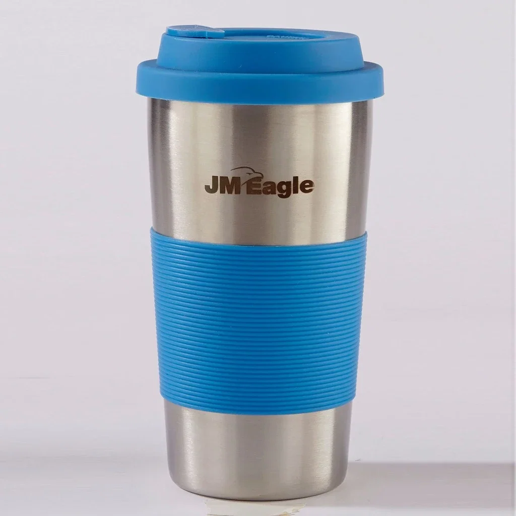 Stainless Steel Tumbler 450 ml — Blue — view 3