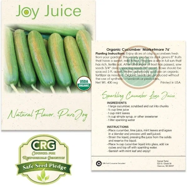 Standard Flower & Veggie Seed Packet with full-color custom-printed front for event handouts